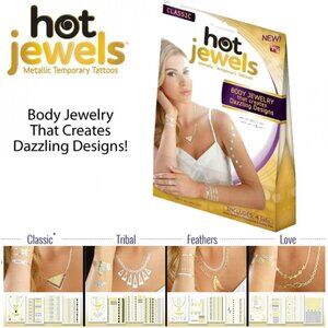NWT Hot Jewels Metallic Temporary Tattoos Body Jewelry  CHOICE